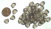 50 9mm Triangle Beads - Black Diamond